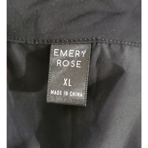 Emory Rose Leopard Print Short Sleeve Button Down Top, Size XLarge - Picture 5 of 8